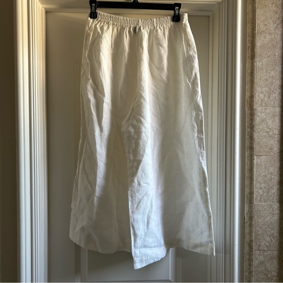 Eskandar Cropped White Gaucho - Picture 2 of 5